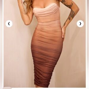 NWT ombré strapless dress